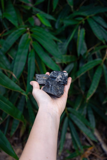 Petite Black Tourmaline on Matrix